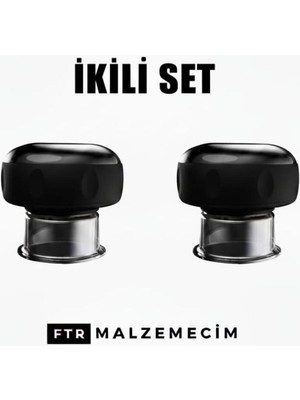 12 Seviyeli Ikili Akıllı Kupa Masaj Seti (Siyah)
