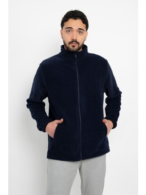 Unisex Anti-Pilling Tüylenme Yapmayan Standart Fit Tam Fermuarlı Soğuk Geçirmez Polar Hırka