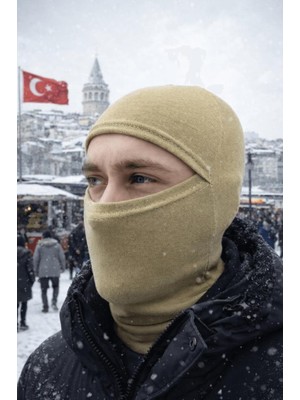 Single Sword Erkek&Kadın Balaklava - Termal Kar Maskesi - Renk: Bej