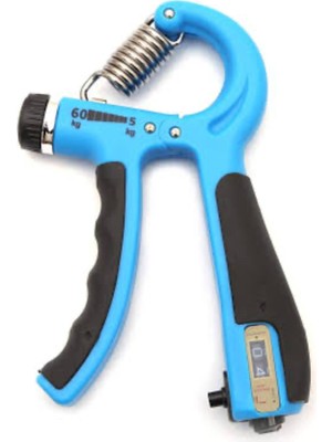 Sayaçlı Kilo Ayarlı El Rehabilitasyon Yayı (5-60KG)(MAVI)