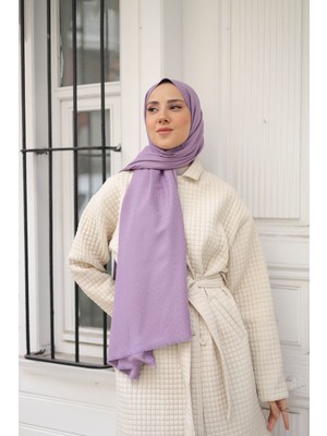 Shalby Twin Desen Kaşmir Tesettür Şal Leylak