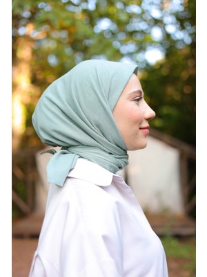 Shalby Tesettür Cotton Pamuklu Eşarp Mint Yeşili
