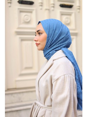 Shalby Kazayağı Kaşmir Tesettür Şal Indigo