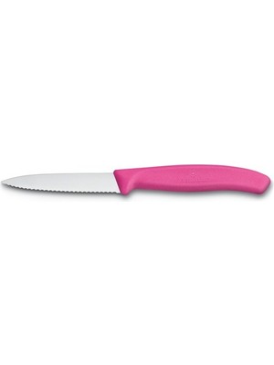 Victorinox 6.7636.L115 8cm Pembe Tırtıklı Soyma Bıçağı