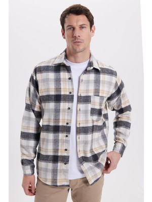 Tudors Erkek Regular Fit Rahat Kesim Kışlık Kareli Oduncu Gömlek