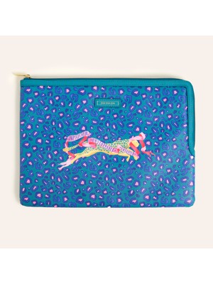 Zsa Zsa Zsu Meılın Pvc Laptop Çantası 15" Koyu Yeşil