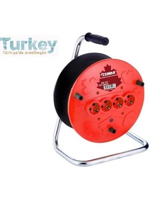 Lowell Home Extra 4lü Elektrik Seyyar Makaralı Uzatma Kablo 35 Metre Taşınabilir