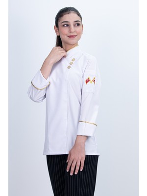 Full Düğmeli Şef Gömlek Aşçı Kıyafeti Chef Aşçı Forması