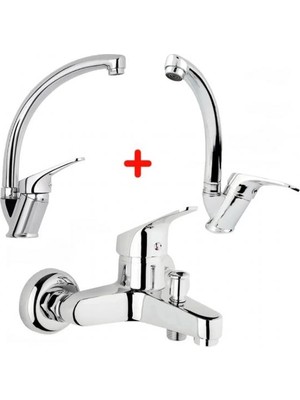 Lowell Home Mix Banyo Bataryası Lavabo - Evye 3 Lü Avantajlı Set