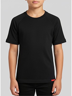 Blackspade 9267 Termal Kız Çocuk T-shirt Siyah İçlik Özellikli Tasarım