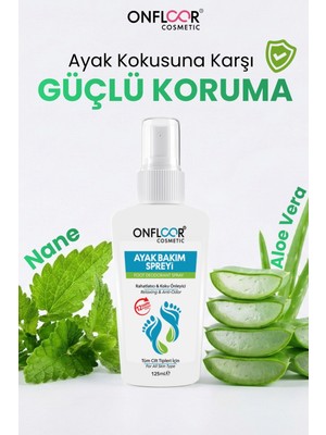 Onfloor Ayak Koku Giderici Sprey 125 ml – Ferahlatıcı Bitki Özlü Ayak Bakımı