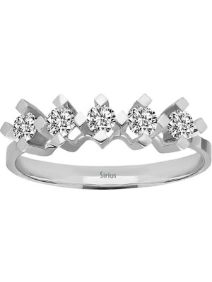 Sirius F Renk 0,50 Karat Pırlanta 5 Taş Yüzük 0441R0035