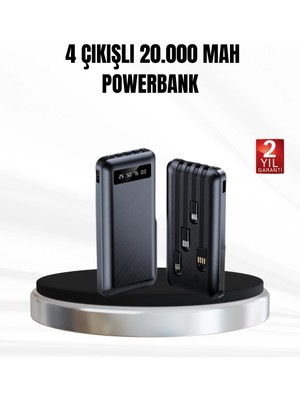 Lowell Home Powerbank 20000 Mah LED Fenerli ve Çoklu Güvenlik Korumasına Sahip