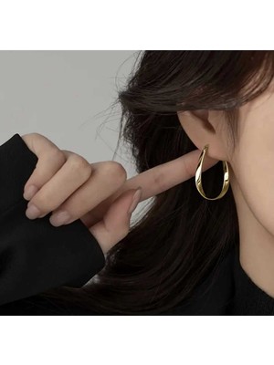 Bacoss Elegant Möbiüs Döngü Tasarım Halka Küpe ( Bc-1195 )