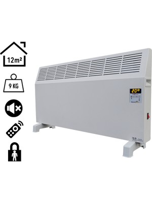 HBK1000D Heatbox Konvektör 1000W Dijital Elektrikli Isıtıcı