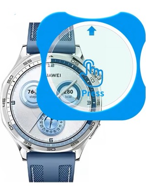 MobaxAksesuar Huawei Watch Gt 6 Pro 46MM Kolay Uygulama Aparatlı Cam Ekran Koruyucu 01 (41/42MM Değil)