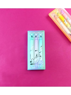 Giftmoda Çift Taraflı Kedi Pati Desenli Roller Kalem Seti