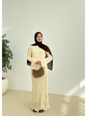 Moda Aksa H&m Triko Elbise Bej