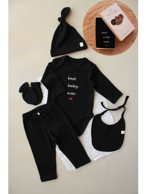 Baby Nakışlı 5li Uzun Kollu Yenidoğan Set