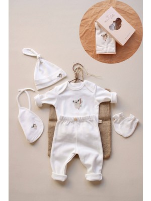 Ohlala Koala Koala Nakışlı 5li Uzun Kollu Yenidoğan Set