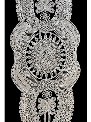 Lavanderi Fransız Dantelli Tek Parça Runner, Masa&sehpa Örtüsü, Çeyizlik Runner