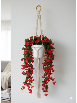 Yasima 9 Dallı Sarkan Kırmızı Menekşe Ev Dekorasyonu