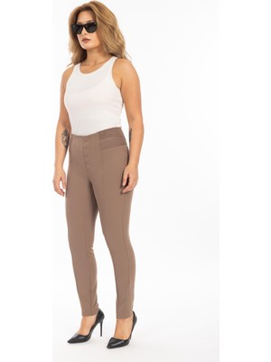 Steffen Schraut Bayan Önü Dügmeli Kanvas Pantolon 24K Bej