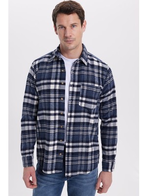 Tudors Erkek Regular Fit Rahat Kesim Kışlık Kareli Oduncu Gömlek
