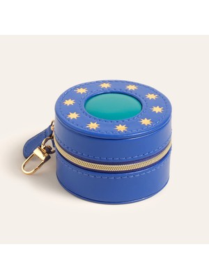 Zsa Zsa Zsu Meılın Pvc Airpods Kılıfı 8X8X5.5 cm Koyu Mavi