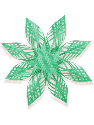 Mylamp Doğal Bambu Yeşil Renkli Yıldız - Yılbaşı Dekoru 60X10 cm