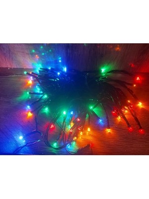 Ett 10m 100 Led Pilli 2 Kademeli RGB IŞIK Siyah Kablo