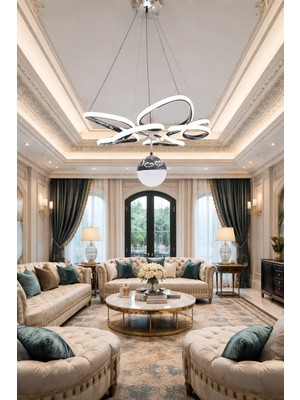 Kral Tacı Tek Toplu LED Avize
