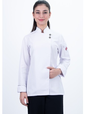Biyeli Çift Düğmeli Şef Gömlek Aşçı Kıyafeti Chef Aşçı Forması