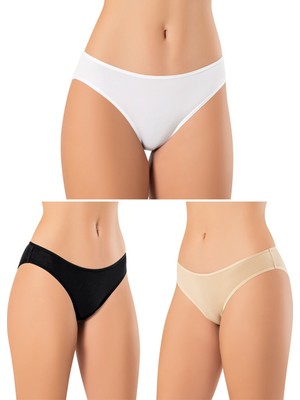 Şahinler Kadın Renkli Likralı Modal 6 Adet Bikini Külot