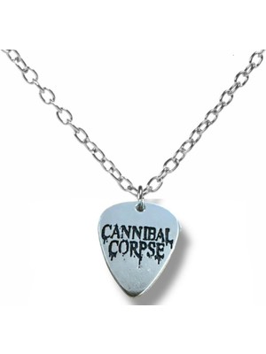 Cannibal Corpse Death Metal Grubu Pena Şeklinde Çift Taraflı Rock Işaretli Unisex Metal Kolye