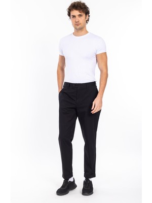 Md Erkek Arka Cep Kapaklı Kanvas Pantolon 25Y Kso Siyah