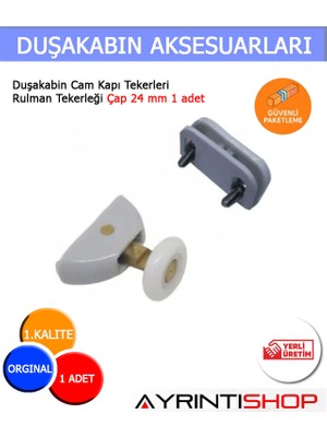 AYRINTISHOP Ayrıntishop Duşakabin Cam Kapı Tekerleri Rulman Tekerleği  1 Adet