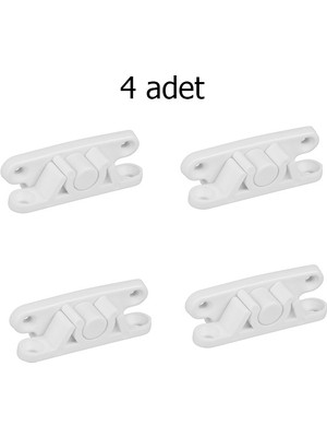 AYRINTISHOP Ayrıntishop Pvc Sineklik Kapı Pencere Çıtçıt Kilit Beyaz 4 Adet