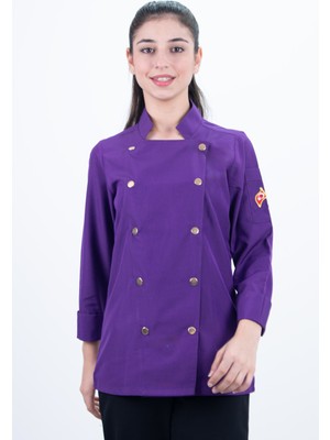 Çift Şerit Çıtçıt Şef Gömlek Aşçı Kıyafeti Chef Aşçı Forması