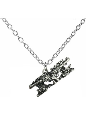 Guns N' Roses – Red Rose Metal Kolye 60 cm | Rock & Metal Tarzı Takı