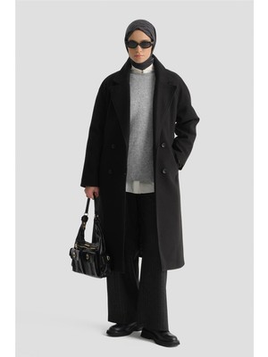 Armine Kaşe Kaban 25KD2601 Siyah