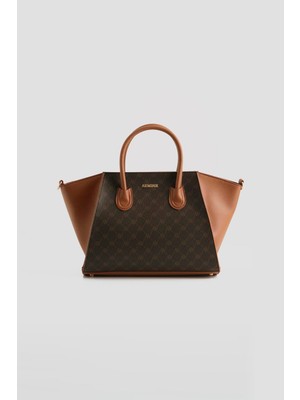 Armine Çanta Noktalı 25YD7399 Kahverengi