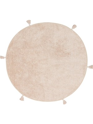Kalesta Halı Candy Baby Plaın Beıge %100 Pamuk Naturel Malzeme ile Üretilmiş Kaymaz Bebek Çocuk Halısı