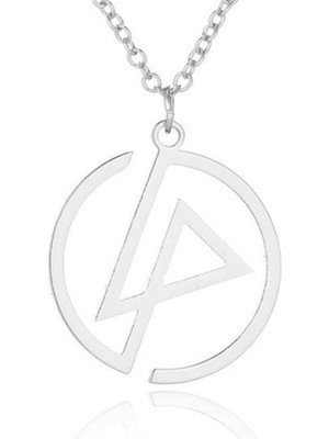 Linkin Park Kolye 60 cm Gümüş Renk Zincirli, Metal Rock Aksesuarı (Unisex)