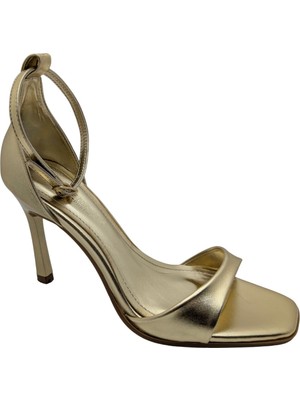 Çiğdem Kundura Veridia | Kadın Abiye Topuklu Ayakkabı - Gold - 39