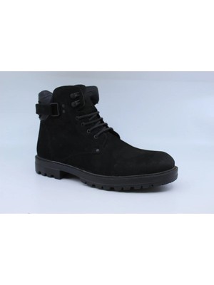 Papuccu 1020 Siyah Erkek Deri Cat Bot