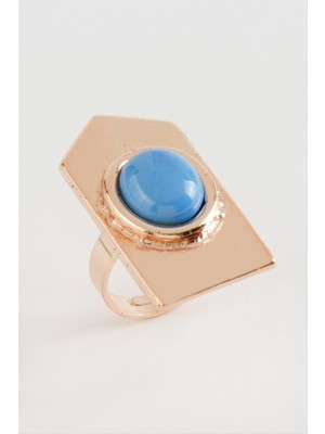 Esranın Dünyası Üçgen Turkuaz Taşlı Yüzük