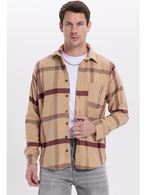 Tudors Erkek Regular Fit Rahat Kesim Kışlık Kareli Oduncu Gömlek