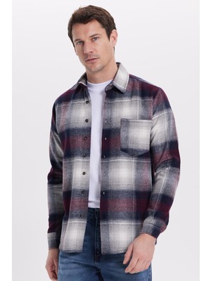 Tudors Erkek Regular Fit Rahat Kesim Kışlık Kareli Oduncu Gömlek