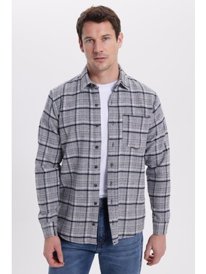 Tudors Erkek Regular Fit Rahat Kesim Kışlık Kareli Oduncu Gömlek